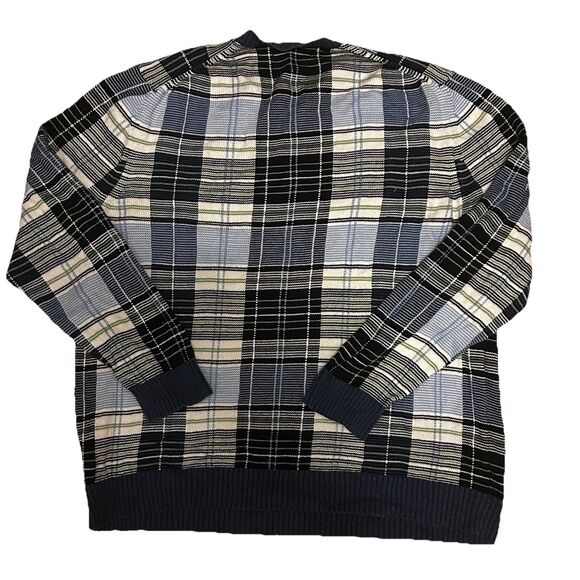Brooks Brothers Men's XL Sweater Plaid Blue Crewneck Pullover‎ Preppy - Picture 2 of 6